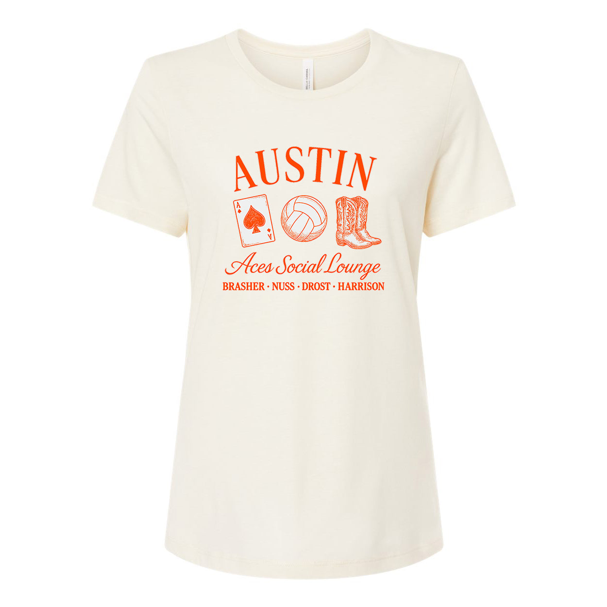 Aces Social Lounge Ladies' Relaxed Crewneck Tee