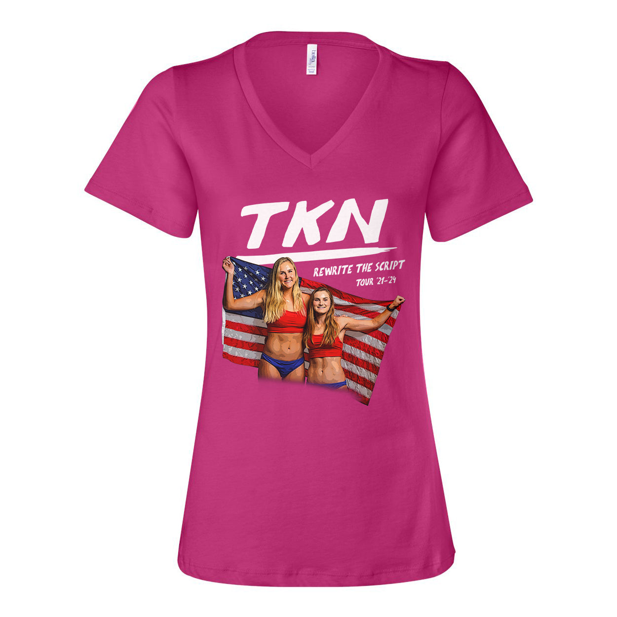 World Tour Ladies Relaxed V-neck Tee
