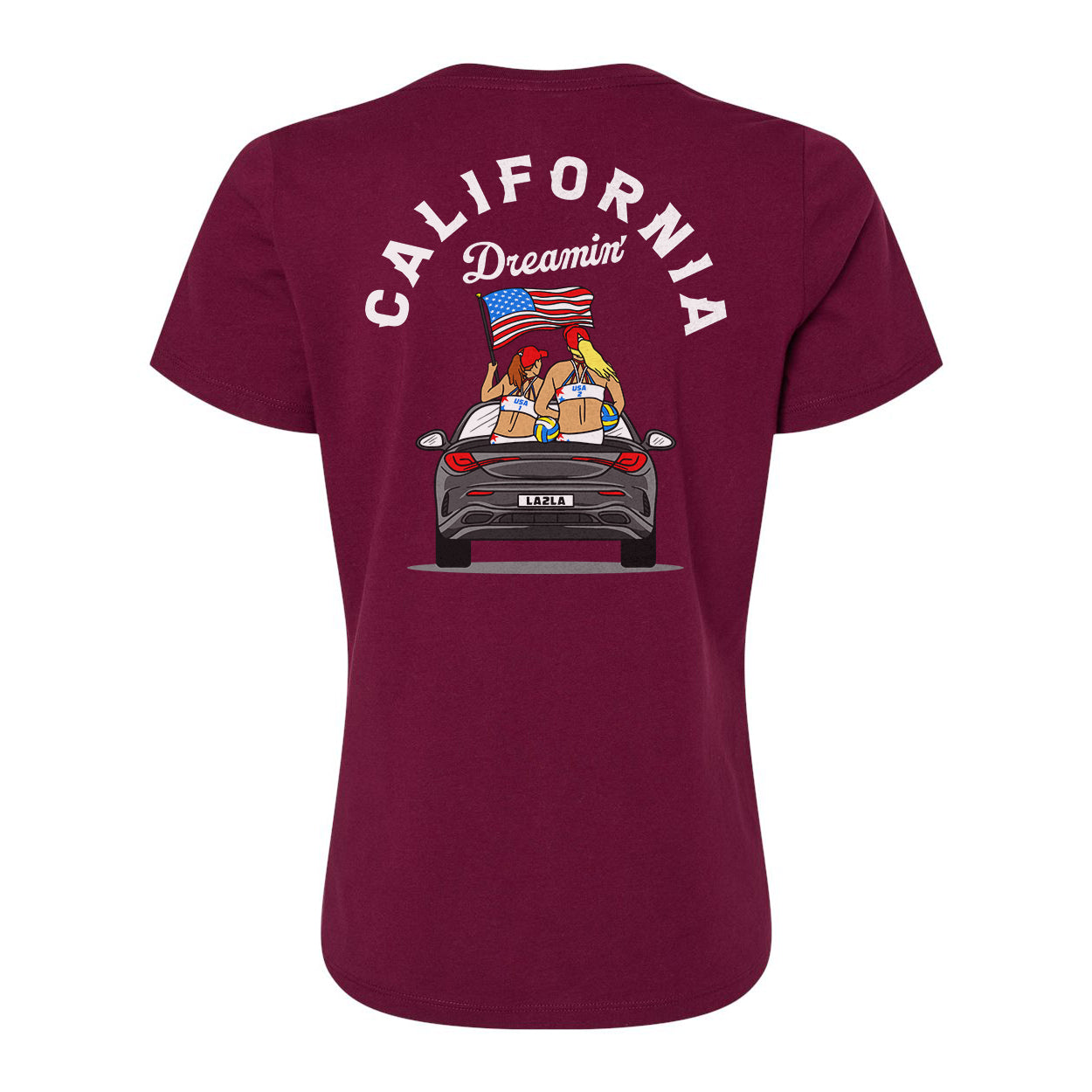 California Dreamin' Ladies Relaxed V-neck Tee