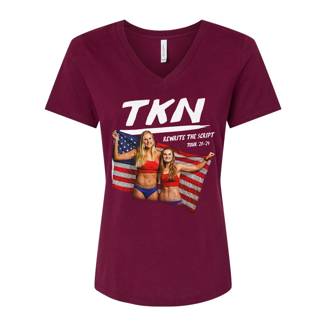 World Tour Ladies Relaxed V-neck Tee
