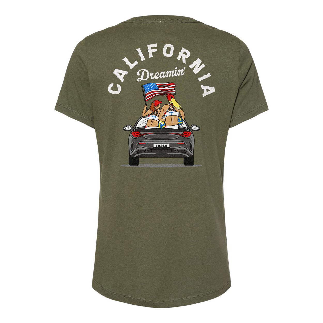 California Dreamin' Ladies Relaxed V-neck Tee