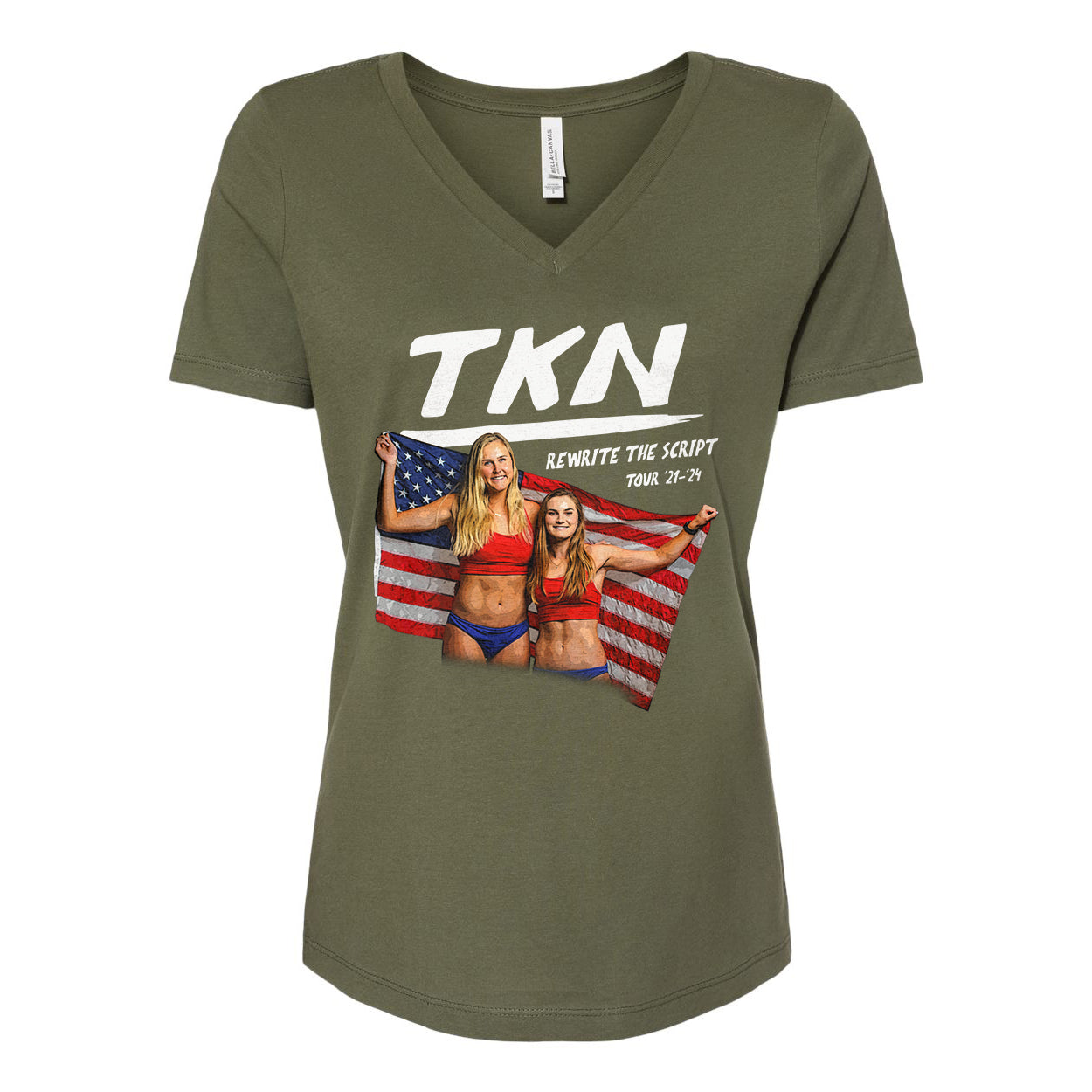 World Tour Ladies Relaxed V-neck Tee