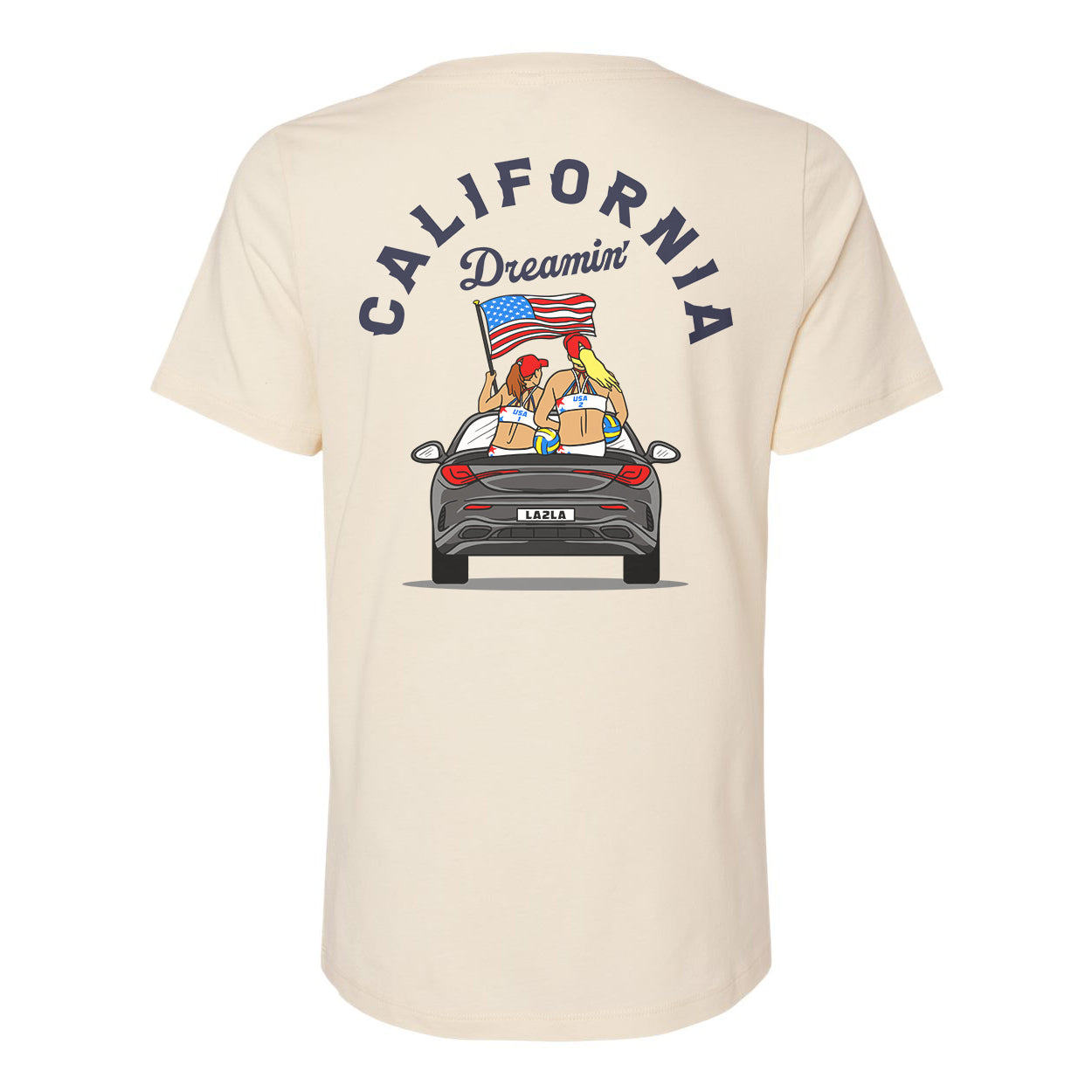 California Dreamin' Ladies Relaxed V-neck Tee