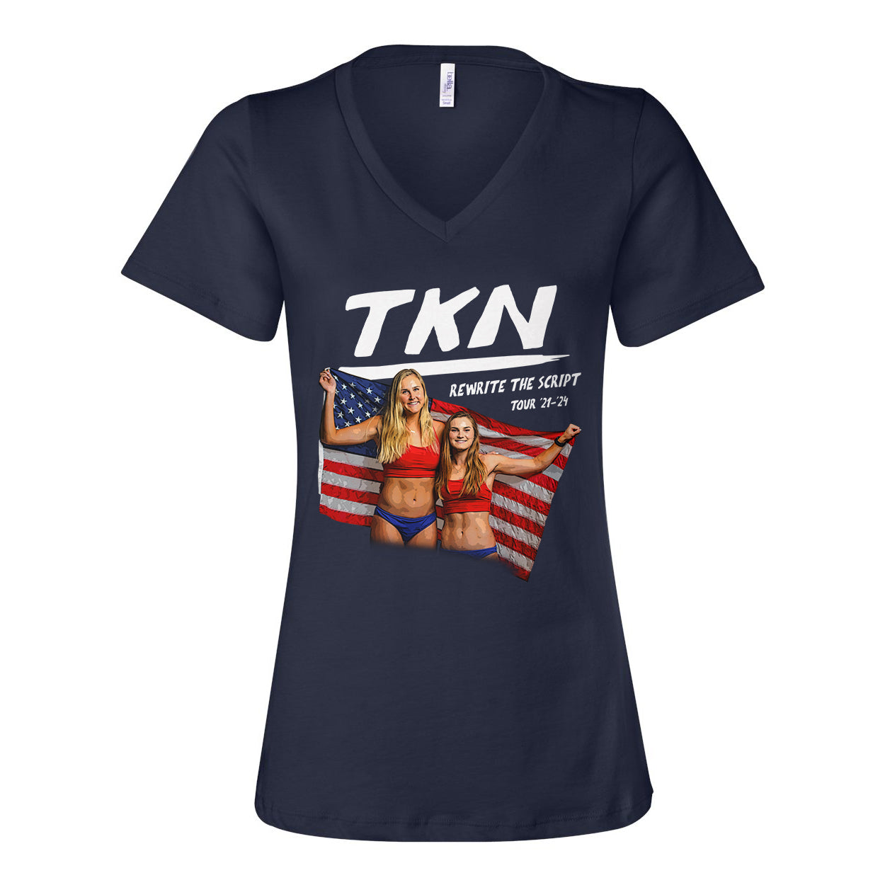 World Tour Ladies Relaxed V-neck Tee