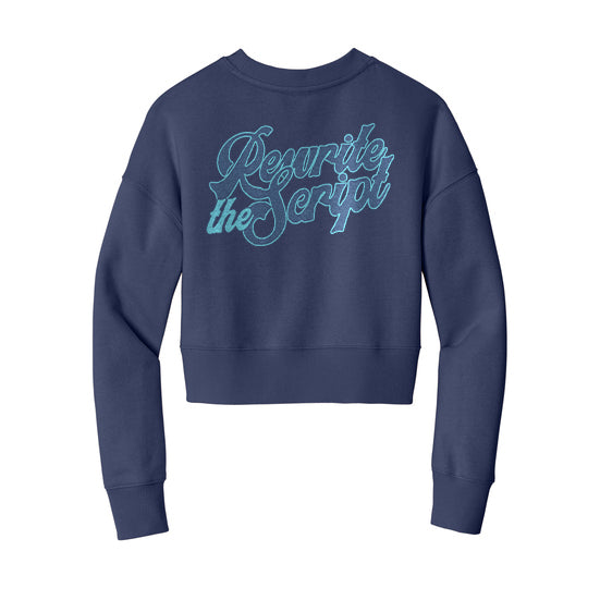 Rewrite the Script Ladies' Fleece Cropped Crew
