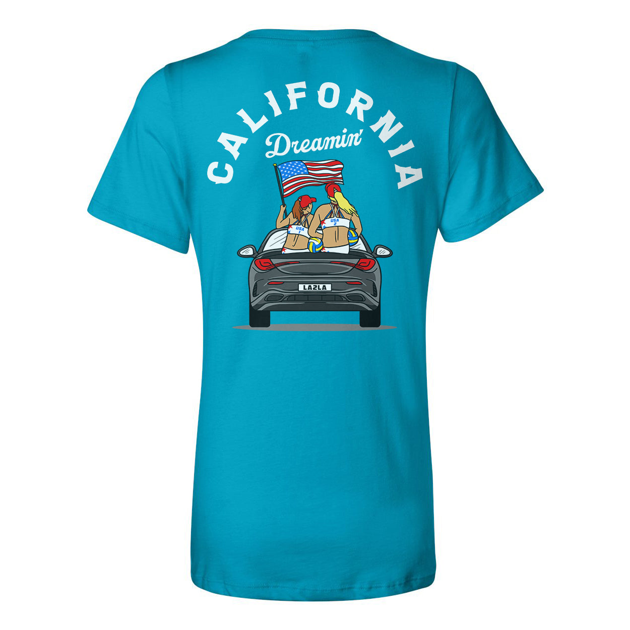 California Dreamin' Ladies Relaxed V-neck Tee