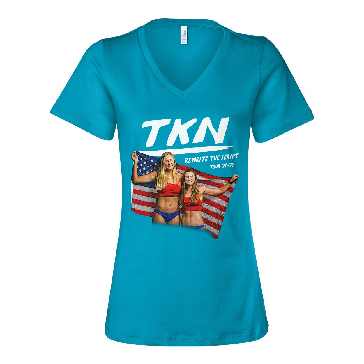 World Tour Ladies Relaxed V-neck Tee