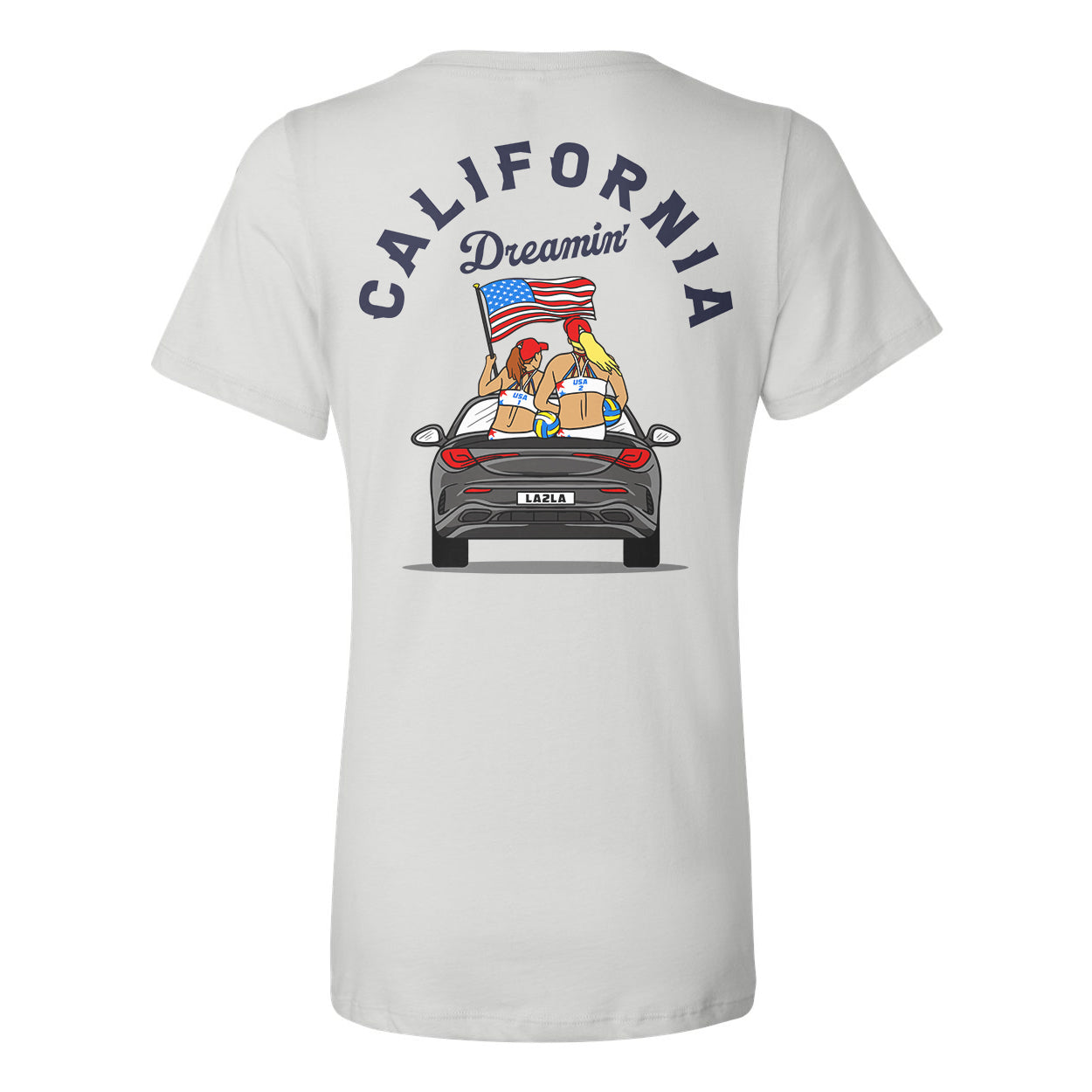 California Dreamin' Ladies Relaxed V-neck Tee