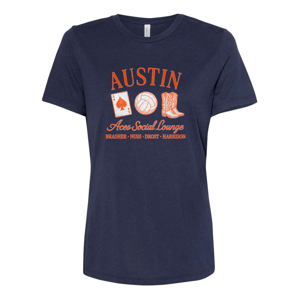 Aces Social Lounge Ladies' Relaxed Crewneck Tee