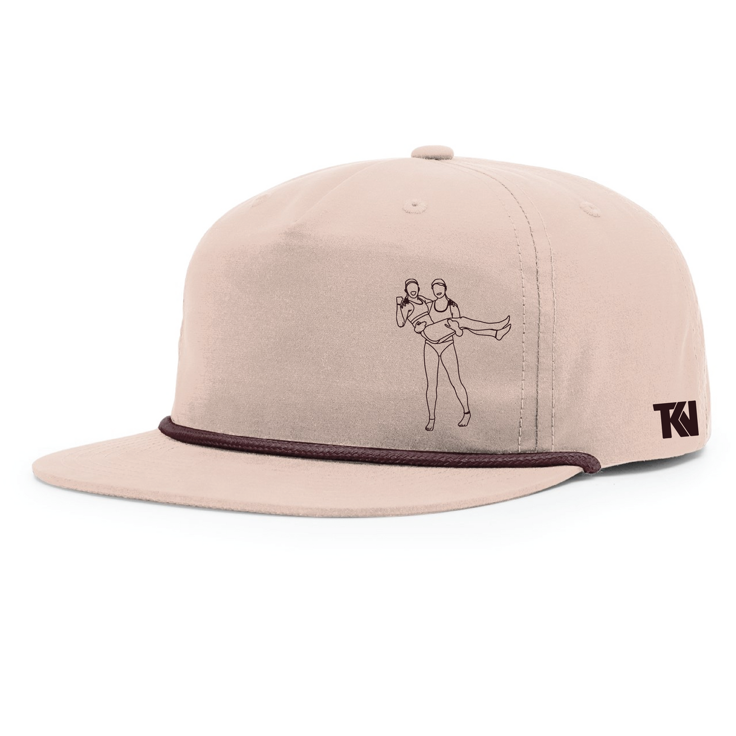 T holding K Flatbill with Rope