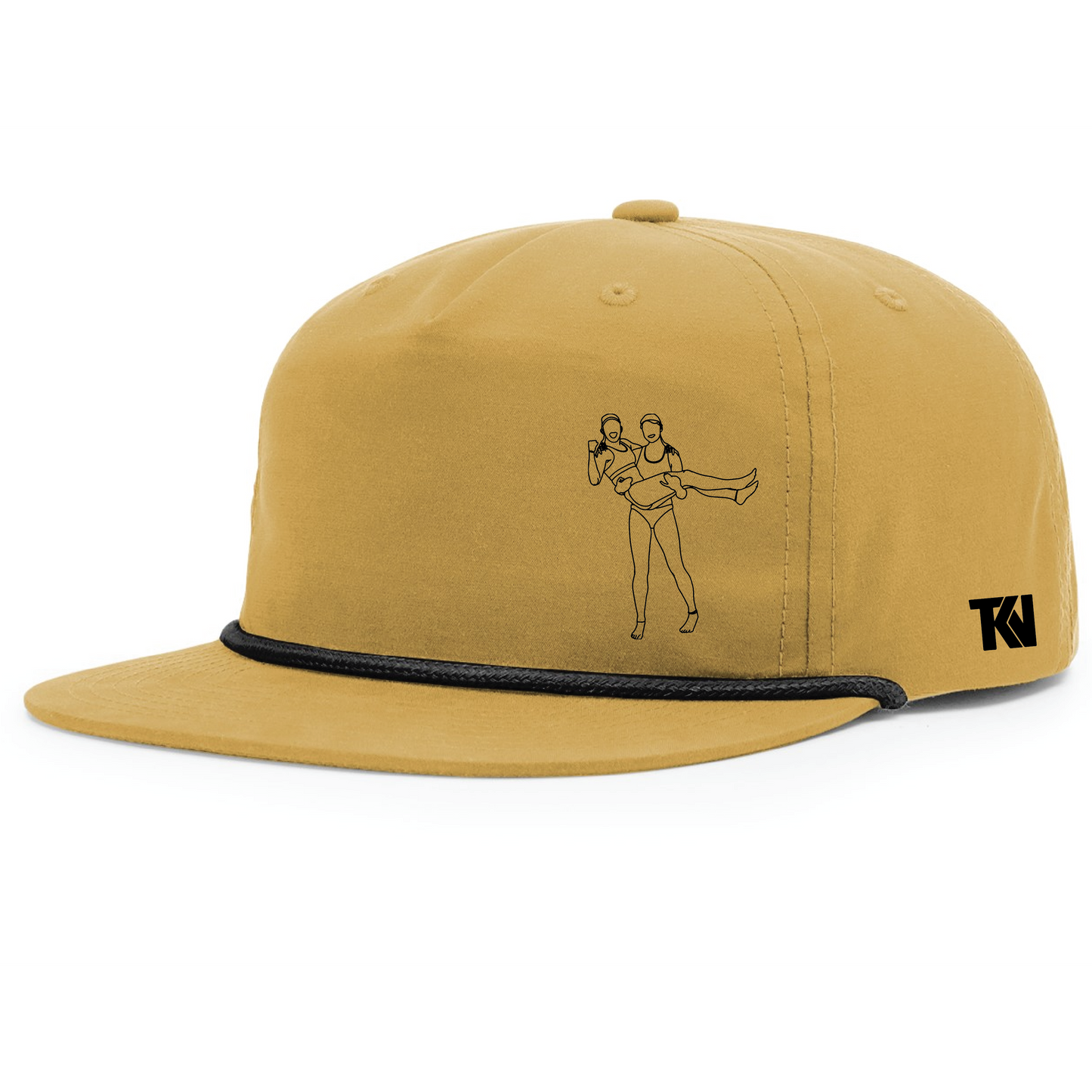 T holding K Flatbill with Rope