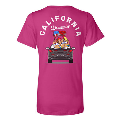 California Dreamin' Ladies Relaxed V-neck Tee