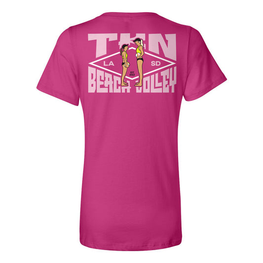 Big Buddy, Little Buddy Ladies Relaxed V-neck Tee