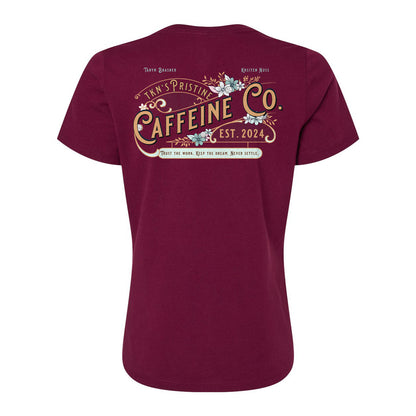 Pristine Caffeine Ladies Relaxed V-neck Tee