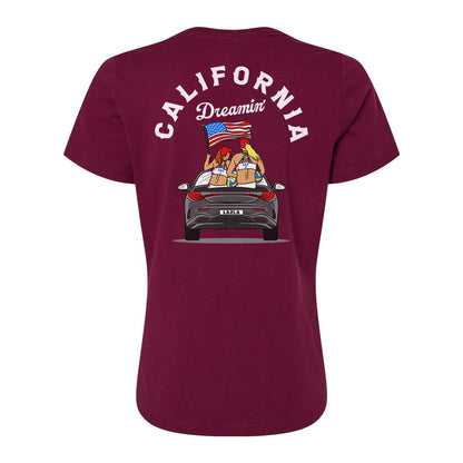 California Dreamin' Ladies Relaxed V-neck Tee