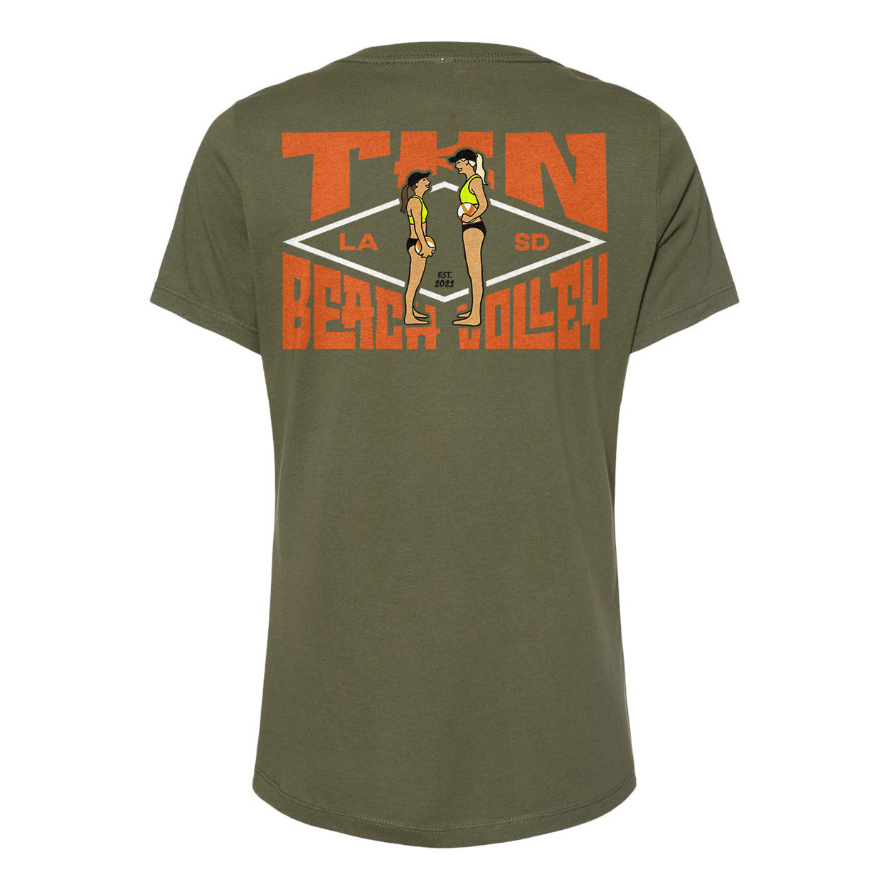 Big Buddy, Little Buddy Ladies Relaxed V-neck Tee