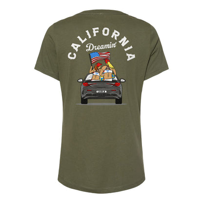 California Dreamin' Ladies Relaxed V-neck Tee