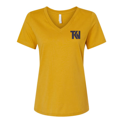 Hangle at the Beach Ladies Relaxed V-neck Tee