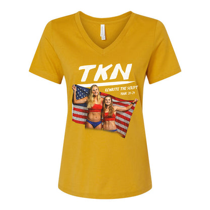 World Tour Ladies Relaxed V-neck Tee