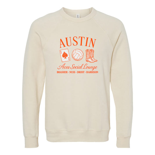 Aces Social Lounge Fleece Crewneck Sweatshirt
