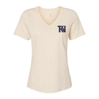 Big Buddy, Little Buddy Ladies Relaxed V-neck Tee