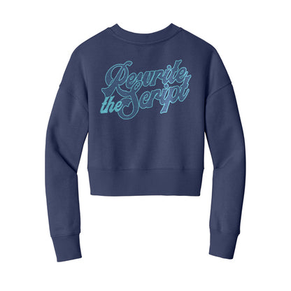 Rewrite the Script Ladies' Fleece Cropped Crew