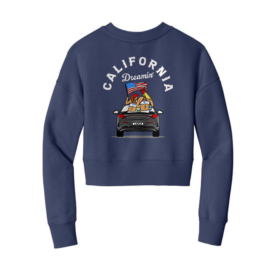 California Dreamin' Ladies' Fleece Cropped Crew