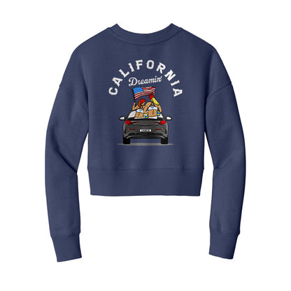 California Dreamin' Ladies' Fleece Cropped Crew