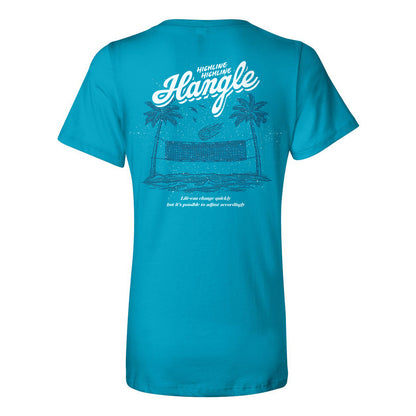 Hangle at the Beach Ladies Relaxed V-neck Tee