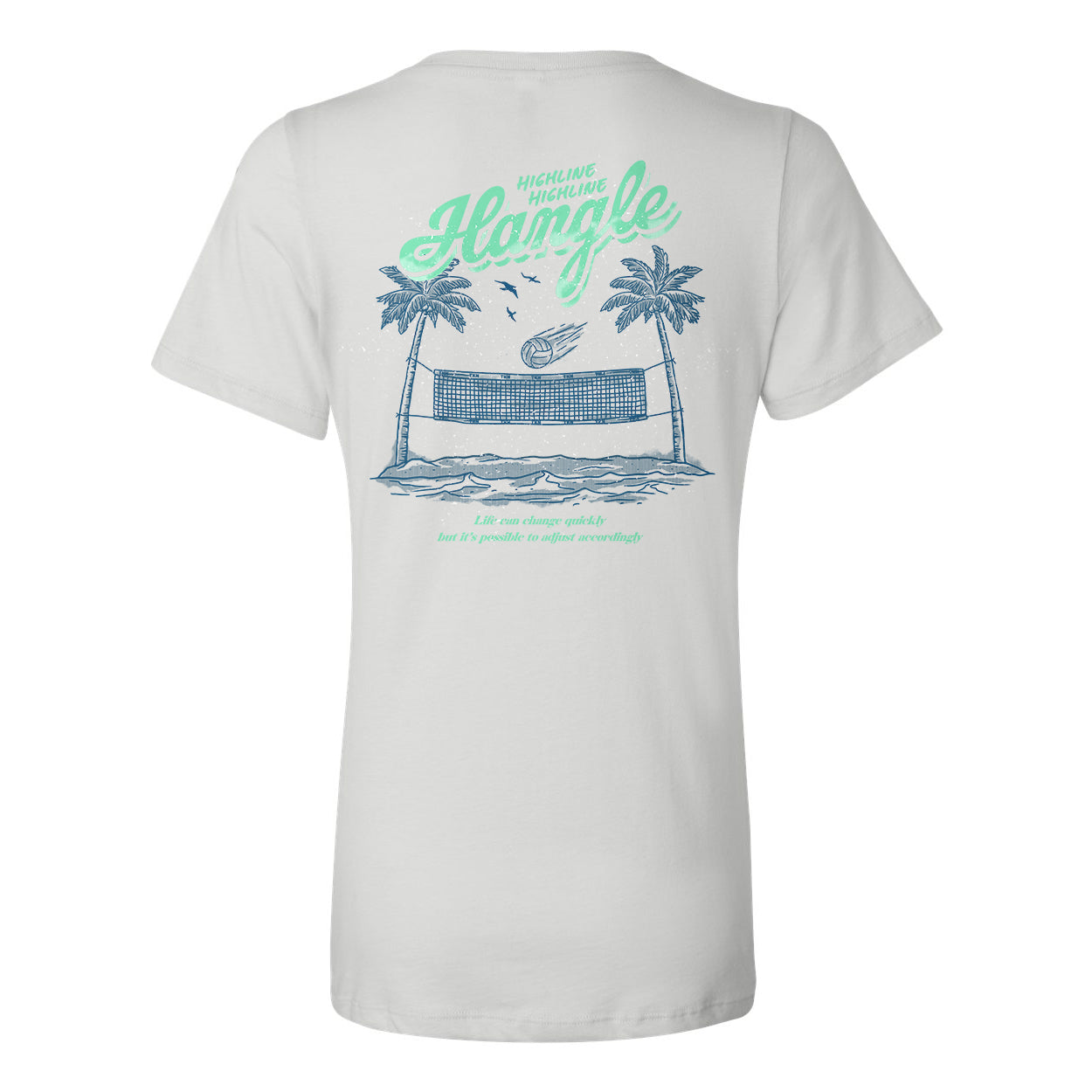 Hangle at the Beach Ladies Relaxed V-neck Tee